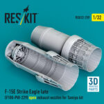 F‑15E Strike Eagle late (F100-PW-229) open exhaust nozzles for Tamiya kit (3D Printed) (1/32)