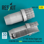 F‑15E Strike Eagle late (F100-PW-229) open exhaust nozzles for Tamiya kit (3D Printed) (1/32) - Image 2