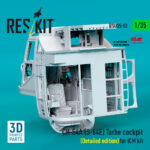 CH-54A (S-64E) Tarhe cockpit (Detailed edition) for ICM kit (3D Printed) (1/35) - Image 2