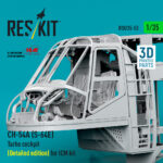CH-54A (S-64E) Tarhe cockpit (Detailed edition) for ICM kit (3D Printed) (1/35) - Image 3