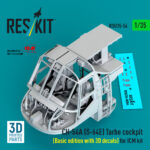 CH-54A (S-64E) Tarhe cockpit (Basic edition) (3D decals included) for ICM kit (3D Printed) (1/35)