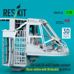 CH-54A (S-64E) Tarhe cockpit (Basic edition) (3D decals included) for ICM kit (3D Printed) (1/35) - Image 2