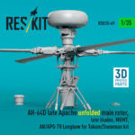 AH-64D late Apache unfolded main rotor, late blades, MUMT, AN/APG-78 Longbow for Takom/Snowman kit (3D Printed) (1/35) - Image 2