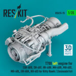T700 left engine (SH-60B, SH-60F, HH-60H, MH-60R, MH-60S, MH-60L, UH-60A, HH-60) for Kitty Hawk / Zimimodel kit (3D Printed) (1/35) - Image 2