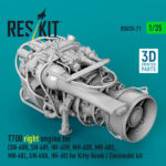 T700 right engine (SH-60B, SH-60F, HH-60H, MH-60R, MH-60S, MH-60L, UH-60A, HH-60) for Kitty Hawk / Zimimodel kit (3D Printed) (1/35) - Image 2