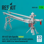 AH-64E late Apache folded main rotor, late blades & fold restraint systems, MUMT, MUMT-X for Takom/Snowman kit (3D Printed) (1/35)