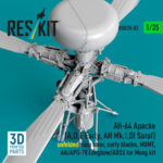 AH-64 Apache (A,D,E Early, AH Mk.I,DI Saraf) unfolded main rotor, early blades, MUMT, AN/APG-78 Longbow/ADSS for Meng kit (3D Printed)(1/35) - Image 3
