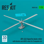 AH-64A Apache main rotor with blades and ADSS radar for Trumpeter kit (3D Printed) (1/35)