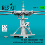 AH-64A Apache main rotor with blades and ADSS radar for Trumpeter kit (3D Printed) (1/35) - Image 2