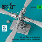 AH-64A Apache main rotor with blades and ADSS radar for Trumpeter kit (3D Printed) (1/35) - Image 3