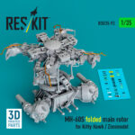 MH-60S folded main rotor for Kitty Hawk / Zimimodel (3D Printed) (1/35)