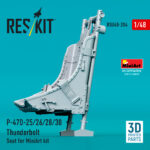 P-47D-25/26/28/30 Thunderbolt Seat for MiniArt kit (3D Printed) (1/48) - Image 2