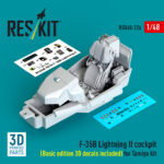 ​F-35B Lightning II cockpit (Basic edition 3D decals included) for Tamiya kit (3D Printed) (1/48)