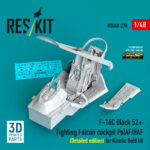 F-16C Block 52+ Fighting Falcon cockpit PolAF/HAF (Detailed edition) for Kinetic Gold kit (3D Printed) (1/48)