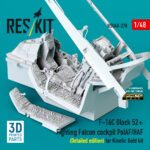 F-16C Block 52+ Fighting Falcon cockpit PolAF/HAF (Detailed edition) for Kinetic Gold kit (3D Printed) (1/48) - Image 3