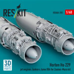 Horten Ho 229 jet engines Junkers Jumo 004 for Zoukei-Mura kit (3D Printed) (1/48) - Image 2