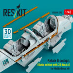 Rafale B cockpit (Basic edition) (3D decals included) for HobbyBoss kit (3D Printed) (1/48) - Image 2