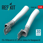 F/A-18 Hornet (A, B, C, D) air intakes for Hasegawa kit (3D Printed) (1/48)