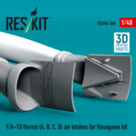 F/A-18 Hornet (A, B, C, D) air intakes for Hasegawa kit (3D Printed) (1/48) - Image 2