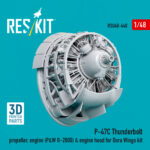 P-47C Thunderbolt propeller, engine (P&W R-2800) & engine hood for Dora Wings kit (3D Printed) (1/48) - Image 3