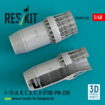 F-15 (A, B, C, D, E, J) (F100-PW-220) open exhaust nozzles for Hasegawa kit (3D Printed) (1/48) - Image 3