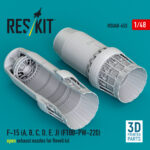 F-15 (A, B, C, D, E, J) (F100-PW-220) open exhaust nozzles for Revell kit (3D Printed) (1/48)