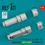 F-111 (A, B, C, D, E) (EF-111) exhaust nozzles (open & closed) for HobbyBoss kit (3D Printed) (1/48) - Image 2