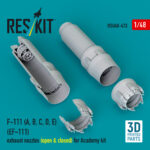 F-111 (A, B, C, D, E) (EF-111) exhaust nozzles (open & closed) for Academy kit (3D Printed) (1/48)