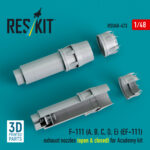 F-111 (A, B, C, D, E) (EF-111) exhaust nozzles (open & closed) for Academy kit (3D Printed) (1/48) - Image 2