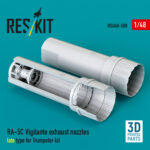 RA-5C Vigilante exhaust nozzles early type for Trumpeter kit (3D Printed) (1/48)