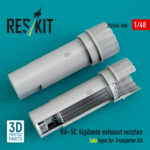 RA-5C Vigilante exhaust nozzles early type for Trumpeter kit (3D Printed) (1/48) - Image 3