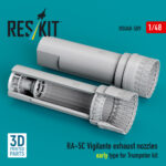 RA-5C Vigilante exhaust nozzles late type for Trumpeter kit (3D Printed) (1/48)