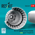 RA-5C Vigilante exhaust nozzles late type for Trumpeter kit (3D Printed) (1/48) - Image 2