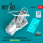 F-16C Block 50/52 Fighting Falcon cockpit USAF (Detailed edition) for Kinetic Gold kit (3D Printed) (1/48)