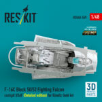 F-16C Block 50/52 Fighting Falcon cockpit USAF (Detailed edition) for Kinetic Gold kit (3D Printed) (1/48) - Image 2