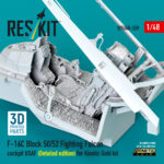 F-16C Block 50/52 Fighting Falcon cockpit USAF (Detailed edition) for Kinetic Gold kit (3D Printed) (1/48) - Image 3