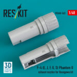 F-4 (E, J, F, G, S) Phantom II exhaust nozzles for Hasegawa kit (3D Printed) (1/48) - Image 2