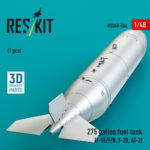 275 gallon fuel tank (F-5E/F/N, F-20, AT-3) (1 pcs) (3D Printed) (1/48) - Image 3