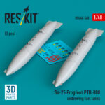 Su-25 Frogfoot PTB-800 underwing fuel tanks (2 pcs) (3D Printed) (1/48)