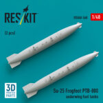 Su-25 Frogfoot PTB-800 underwing fuel tanks (2 pcs) (3D Printed) (1/48) - Image 2
