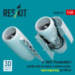 A-10A/C Thunderbolt II nacelles with air intakes & exhaust nozzles (open engine bay) for GWH kit (3D Printed) (1/48) - Image 3