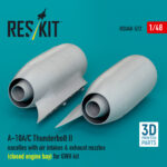 A-10A/C Thunderbolt II nacelles with air intakes & exhaust nozzles (close engine bay) for GWH kit (3D Printed) (1/48) - Image 2