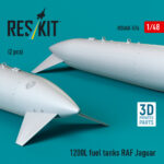 1200 L fuel tanks RAF Jaguar (2 pcs) (3D Printed) (1/48) - Image 2