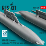 MiG-29 Fulcrum underwing PTB-1150 fuel tanks with wing pylons (2 pcs) (3D Printed) (1/48) - Image 2