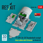 P-47D-26-28 Thunderbolt cockpit (Basic edition) (3D decals included) for MiniArt kit (3D Printed) (1/48) - Image 2