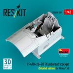 P-47D-26-28 Thunderbolt cockpit (Detailed edition) for MiniArt kit (3D Printed) (1/48)
