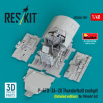 P-47D-26-28 Thunderbolt cockpit (Detailed edition) for MiniArt kit (3D Printed) (1/48) - Image 2