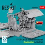P-47D-26-28 Thunderbolt cockpit (Detailed edition) for MiniArt kit (3D Printed) (1/48) - Image 3
