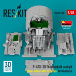 P-47D-30 Thunderbolt cockpit (Basic edition) (3D decals included) for MiniArt kit (3D Printed) (1/48) - Image 3