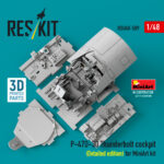 P-47D-30 Thunderbolt cockpit (Detailed edition) for MiniArt kit (3D Printed) (1/48) - Image 2